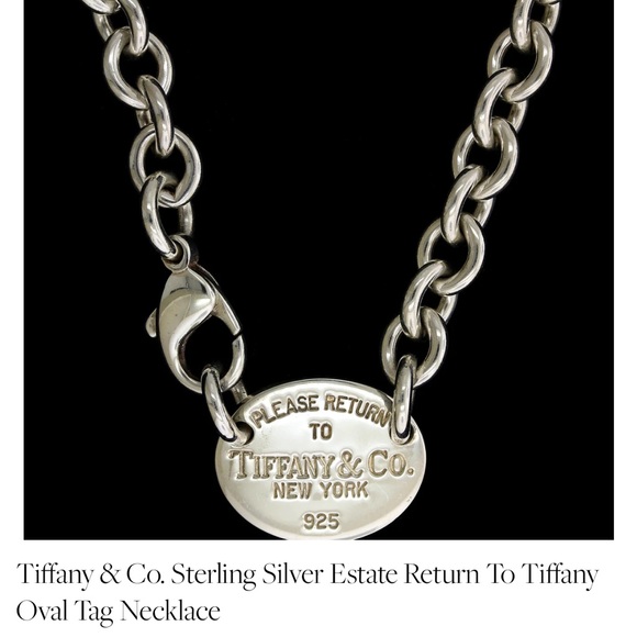 Tiffany’s Oval Return to Tiffany Chocker Necklace sterling 925 - Picture 4 of 6